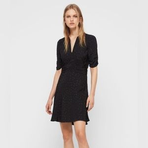 AllSaints Black ‘Avery’ dress with short sleeves Size:10
